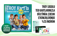 TROY Logolu TEB Kartlarınızla Biletinial Çocuk Etkinliklerinde %25 İndirim!